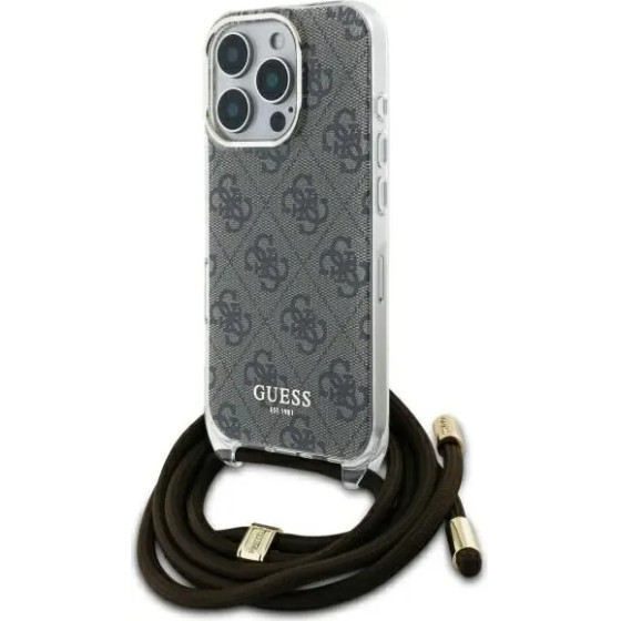 Guess Crossbody Cord 4G Print Case for iPhone 16 Pro Max - Brown - (GUE004104-0)