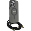 Guess Crossbody Cord Script MagSafe Case for iPhone 16 Pro - Black - (GUE004134-0)