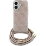 Guess Crossbody Cord 4G Print iPhone 16 Case - Pink - (GUE004133-0)