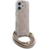 Guess Crossbody Cord 4G Print iPhone 16 Case - Pink - (GUE004133-0)
