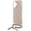 Guess Crossbody Cord 4G Print iPhone 16 Case - Pink - (GUE004133-0)