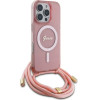 Guess Crossbody Cord Script MagSafe Case for iPhone 16 Pro Max - Pink - (GUE004114-0)