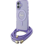 Guess Crossbody Cord Script MagSafe iPhone 16 Case - Purple - (GUE004135-0)