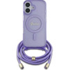 Guess Crossbody Cord Script MagSafe iPhone 16 Case - Purple - (GUE004135-0)