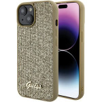 Guess Disco Metal Script case for iPhone 15 - gold - (GUE003082-0)