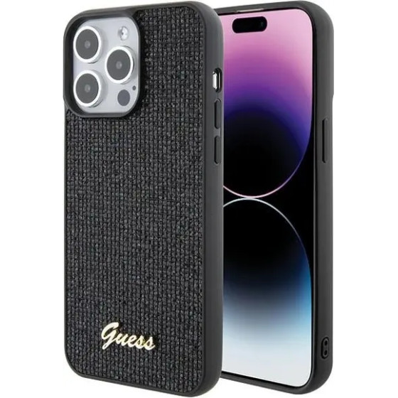 Guess Disco Metal Script case for iPhone 15 Pro Max - black - (GUE003081-0)