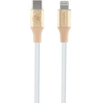Guess Ebossed Logo USB-C / Lightning cable 1.5m fast charging - gold - (GUE003440-0)