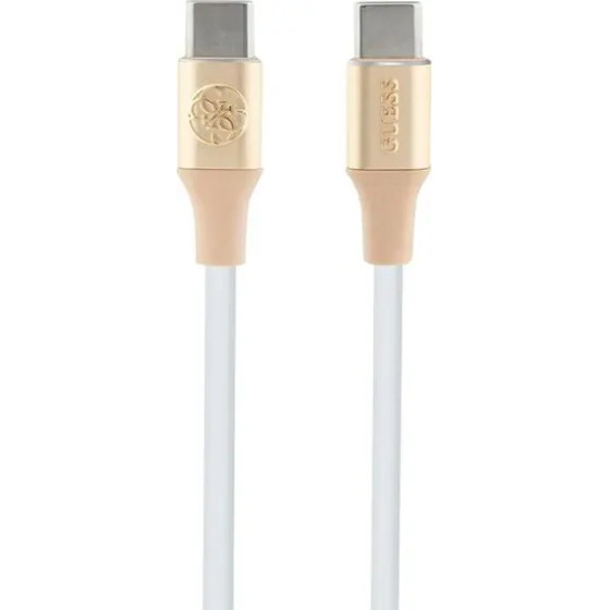 Guess Ebossed Logo USB-C / USB-C Cable 1.5m Fast Charging - Gold - (GUE003438-0)