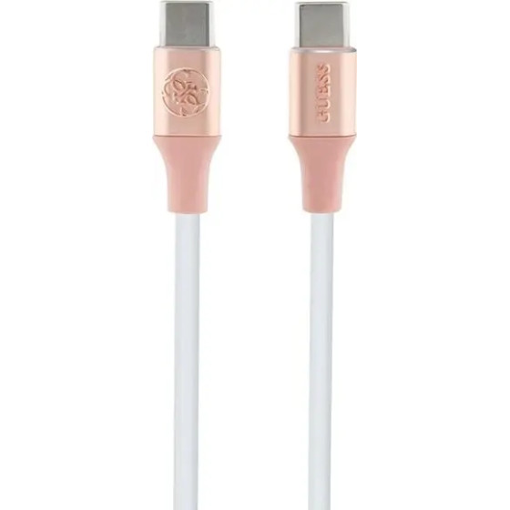 Guess Ebossed Logo USB-C / USB-C Cable 1.5m Fast Charging - Pink - (GUE003439-0)