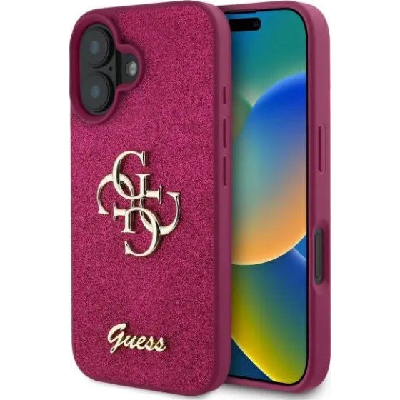 Guess Fixed Glitter Big 4G case for iPhone 16 - purple - (GUE004130-0)