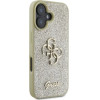 Guess Fixed Glitter Big 4G iPhone 16 Case - Gold - (GUE003823-0)