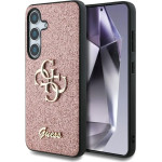 Guess Fixed Glitter Big 4G Metal Logo Case for Samsung Galaxy S25 Pink - (GUE004306-0)