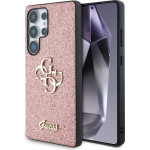 Guess Fixed Glitter Big 4G Metal Logo Case for Samsung Galaxy S25 Ultra Pink - (GUE004308-0)