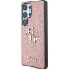 Guess Fixed Glitter Big 4G Metal Logo Case for Samsung Galaxy S25 Ultra Pink - (GUE004308-0)
