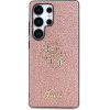 Guess Fixed Glitter Big 4G Metal Logo Case for Samsung Galaxy S25 Ultra Pink - (GUE004308-0)