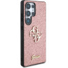 Guess Fixed Glitter Big 4G Metal Logo Case for Samsung Galaxy S25 Ultra Pink - (GUE004308-0)