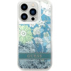 Guess Flower Liquid Glitter case for iPhone 14 Pro Max - green - (GUE002357-0)