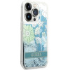 Guess Flower Liquid Glitter case for iPhone 14 Pro Max - green - (GUE002357-0)