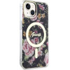 Guess Flower MagSafe case for iPhone 14 - black - (GUE002724-0)