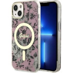Guess Flower MagSafe case for iPhone 14 - pink - (GUE002728-0)