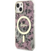 Guess Flower MagSafe case for iPhone 14 - pink - (GUE002728-0)