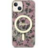 Guess Flower MagSafe case for iPhone 14 - pink - (GUE002728-0)