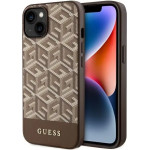 Guess GCube Stripes MagSafe case for iPhone 14 - brown - (GUE002808-0)