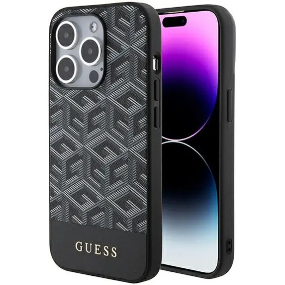 Guess GCube Stripes MagSafe case for iPhone 15 Pro Max - black - (GUE003624-0)