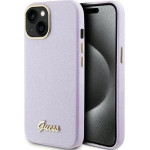 Guess Glitter Glossy Script case for iPhone 15 - lilac - (GUE003300-0)