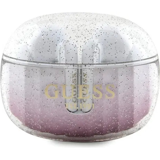 Guess Glitter Gradient TWS Bluetooth headphones + docking station - pink - (GUE003647-0)