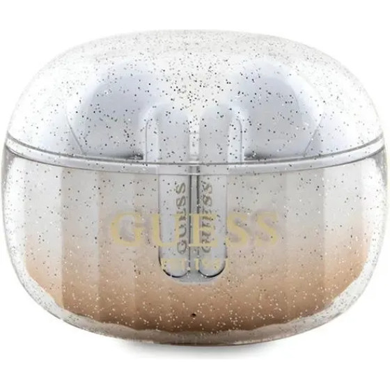 Guess Glitter Gradient TWS Bluetooth headphones with docking station - gold - (GUE003648-0)