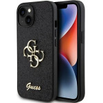 Guess Glitter Script Big 4G case for iPhone 15 - black - (GUE003088-0)