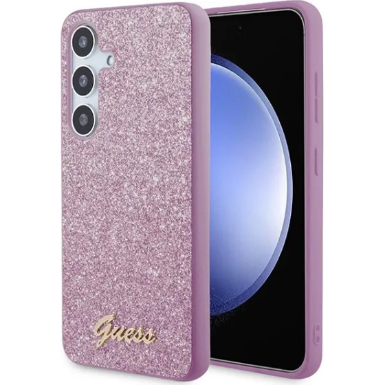 Guess Glitter Script case for Samsung Galaxy S24 - purple - (GUE003562-0)