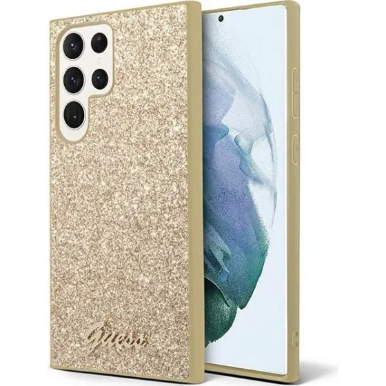Guess Glitter Script case for Samsung Galaxy S24 Ultra - gold - (GUE003566-0)