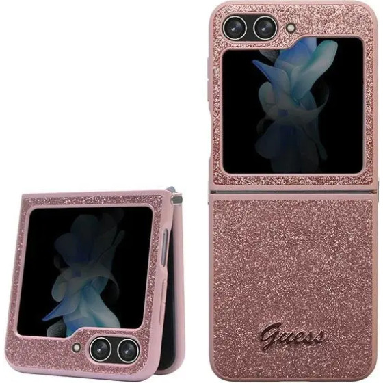 Guess Glitter Script case for Samsung Galaxy Z Flip 5 - pink - (GUE003062-0)