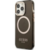 Guess Gold Outline Translucent MagSafe case for iPhone 13 Pro Max - black - (GUE002501-0)