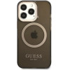 Guess Gold Outline Translucent MagSafe case for iPhone 13 Pro Max - black - (GUE002501-0)