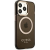 Guess Gold Outline Translucent MagSafe case for iPhone 13 Pro Max - black - (GUE002501-0)