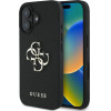 Guess Grained Big 4G Logo Small Classic Logo case for iPhone 16 - black - (GUE004394-0)