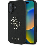 Guess Grained Big 4G Logo Small Classic Logo case for iPhone 16 - black - (GUE004394-0)