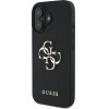 Guess Grained Big 4G Logo Small Classic Logo case for iPhone 16 - black - (GUE004394-0)