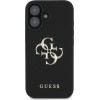Guess Grained Big 4G Logo Small Classic Logo case for iPhone 16 - black - (GUE004394-0)