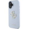 Guess Grained Big 4G Logo Small Classic Logo case for iPhone 16 - blue - (GUE004397-0)