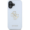 Guess Grained Big 4G Logo Small Classic Logo case for iPhone 16 - blue - (GUE004397-0)