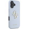 Guess Grained Big 4G Logo Small Classic Logo case for iPhone 16 - blue - (GUE004397-0)