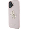 Guess Grained Big 4G Logo Small Classic Logo case for iPhone 16 - pink - (GUE004400-0)