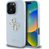 Guess Grained Big 4G Logo Small Classic Logo case for iPhone 16 Pro - blue - (GUE004398-0)