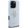 Guess Grained Big 4G Logo Small Classic Logo case for iPhone 16 Pro - blue - (GUE004398-0)
