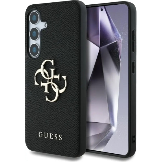 Guess Grained Big 4G Logo Small Classic Logo case for Samsung Galaxy S25 black - (GUE004270-0)