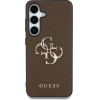 Guess Grained Big 4G Logo Small Classic Logo case for Samsung Galaxy S25 Plus brown - (GUE004342-0)